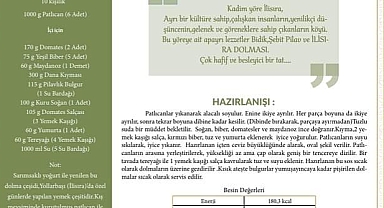 Rıza Duru: Coğrafi İşaret Alan İkinci Yemeğimiz ''İlisıra Dolması''