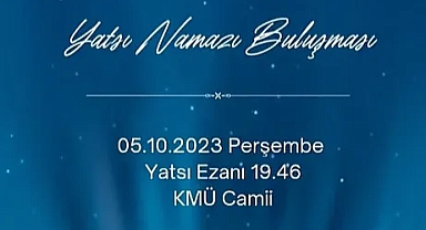 Karaman'da yatsı namazı buluşması düzenlenecek