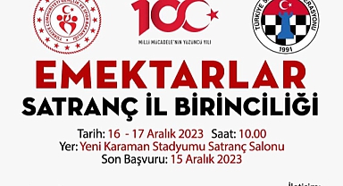 Emektarlar Satranç İl Birinciliği Turnuvası düzenlenecek