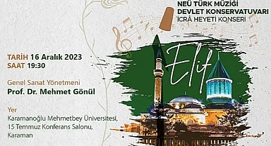 Karaman'da Sanatseverler 'Elif'te Buluşacak