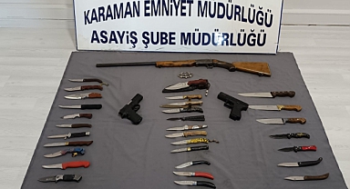 Karaman Emniyeti, 7 günde 7 bin 387 şahsı sorguladı. Ele geçirilenler ise şaşırtmaya devam ediyor