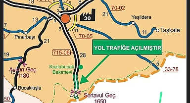 Sertavul yolu trafiğe açıldı