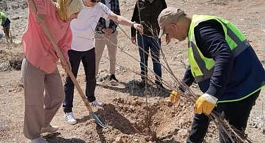 Dereköy'de Fidan Dikimi Devam Ediyor