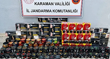 Karaman'da Jandarmadan Kaçak Tütün ve Makaron Operasyonu